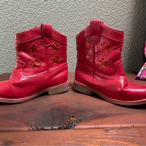 Red Star Embellished Boots